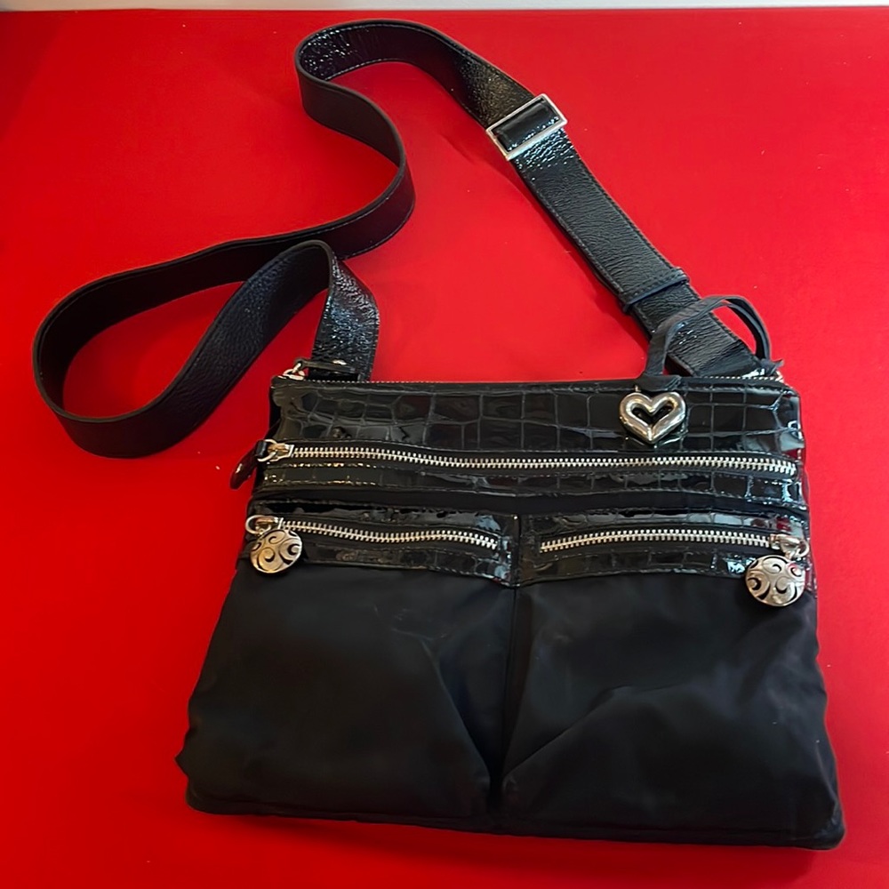 🟡 NYLON/LEATHER BRIGHTON SHOULDER BAG